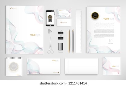 Set of office documents for business, vector Illustration.