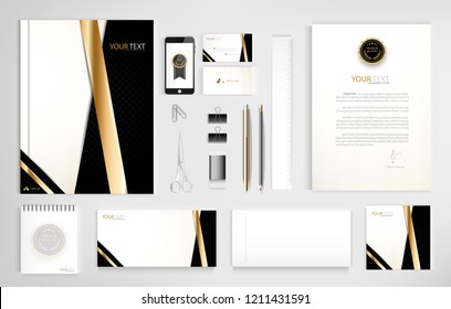 Set of office documents for business, vector Illustration.