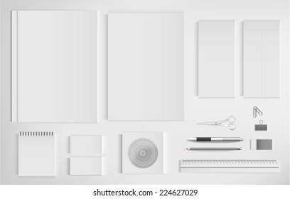 Set of office documents for business, vector Illustration.