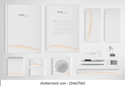 Set of office documents for business, vector Illustration.