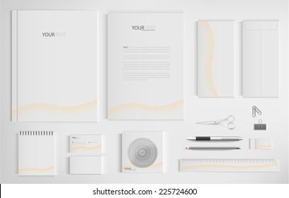 Set of office documents for business, vector Illustration.