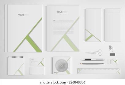 Set of office documents for business, vector Illustration.