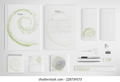 Set of office documents for business, vector Illustration.