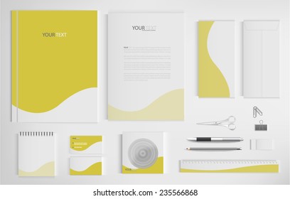 Set of office documents for business, vector Illustration.
