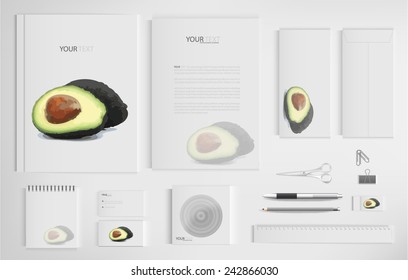 Set of office documents for business, vector Illustration.