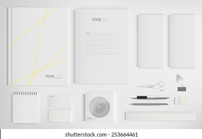 Set of office documents for business, vector Illustration.