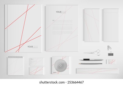 Conjunto de documentos de oficina para el negocio, vectorial Ilustración.