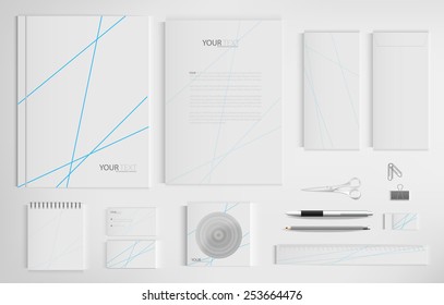 Set of office documents for business, vector Illustration.