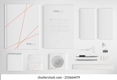 Set of office documents for business, vector Illustration.