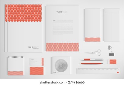 Set of office documents for business, vector Illustration.