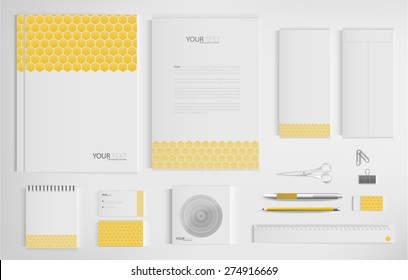 Set of office documents for business, vector Illustration.