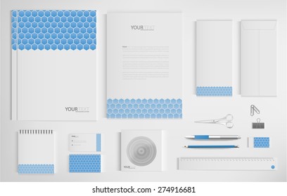 Set of office documents for business, vector Illustration.