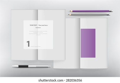 Set of office documents for business, vector Illustration.