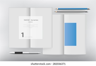 Set of office documents for business, vector Illustration.