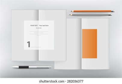 Set of office documents for business, vector Illustration.