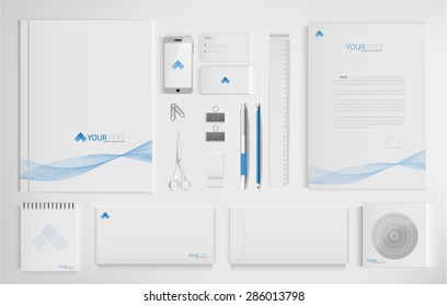 Set of office documents for business, vector Illustration.