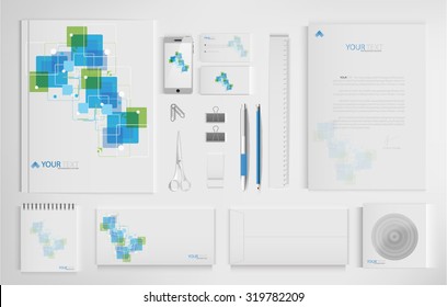 Set of office documents for business, vector Illustration.