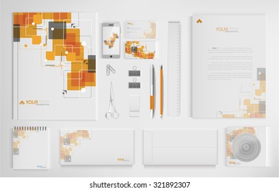 Set of office documents for business, vector Illustration.