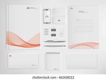 Set of office documents for business, vector Illustration.