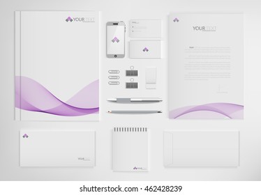 Set of office documents for business, vector Illustration.