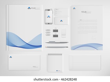 Set of office documents for business, vector Illustration.