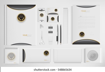 Set of office documents for business, vector Illustration.