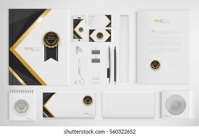 Set of office documents for business, vector Illustration.
