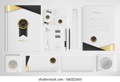 Set of office documents for business, vector Illustration.