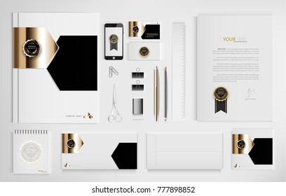 Set of office documents for business, vector Illustration.