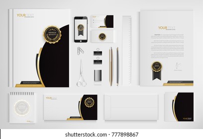 Set of office documents for business, vector Illustration.