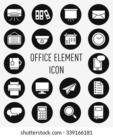 set of office element icon