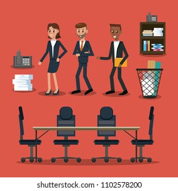 Set of office elements