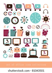 set of office icon collection