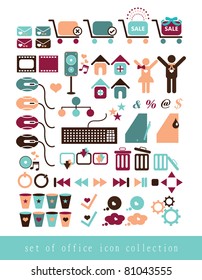 set of office icon collection