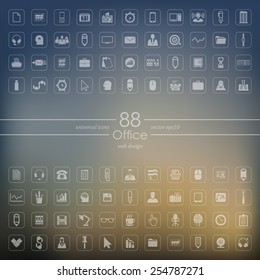 Set of office icons