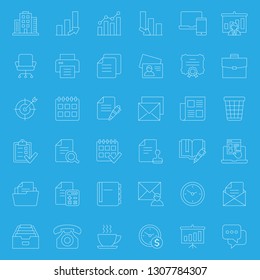 Set of office icons. Vector illustration