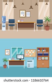 Set of office interior