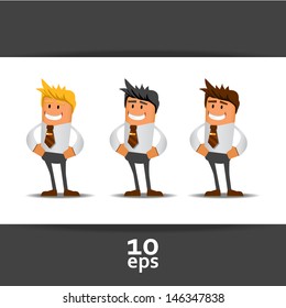 Set of office manager. Vector illustration