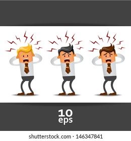 Set of office manager. Vector illustration
