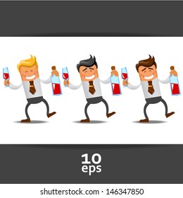 Set of office manager. Vector illustration