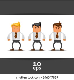 Set of office manager. Vector illustration