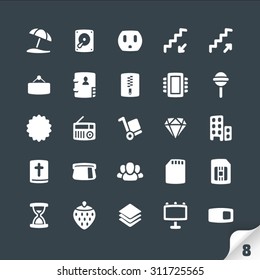 Set of Office and Media Icons