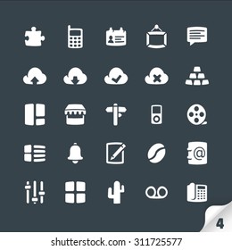 Set of Office and Media Icons