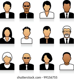 A set of office people icons