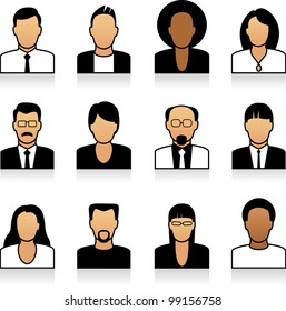 A set of office people icons