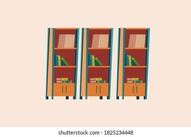 set of office racks  vector design illustration 