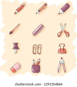 Set office of stationery