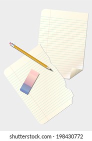 Set of office supplies