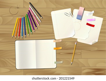 Set of office supplies, vector illustration in EPS10.