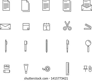 Set of office, work and school icons 